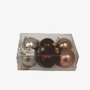 Set de 6 bolas navideñas de 8cm