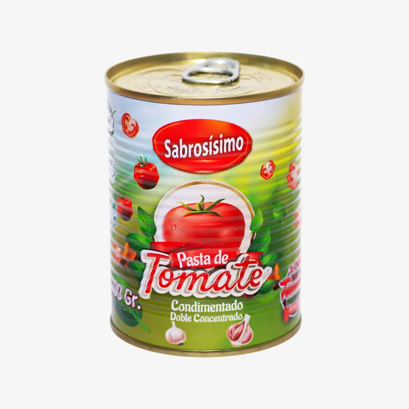 Pasta de tomate  doble concentrado condimentada 400g