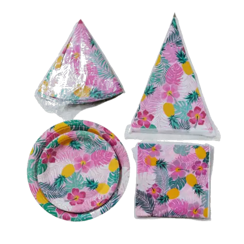 Set de artículos para fiesta rosa (rosa)
