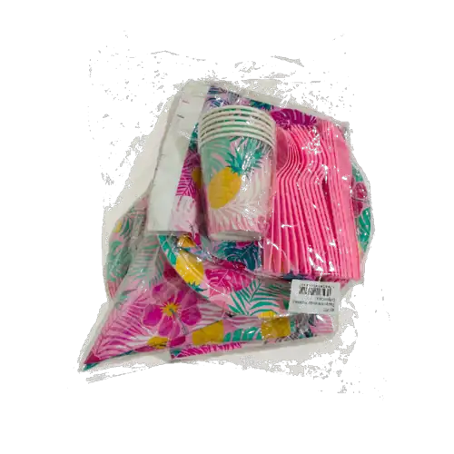 Set de artículos para fiesta rosa (rosa)