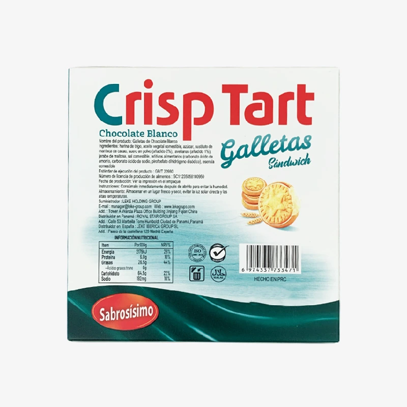 Galleta Crisp Tart chocolate blanco