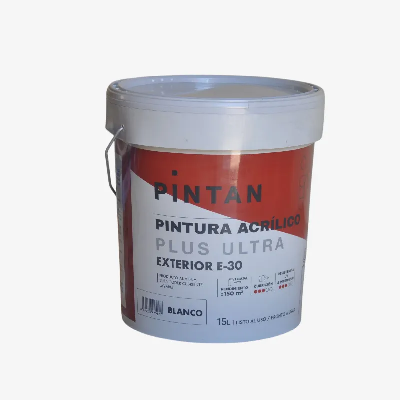 PINTAN Pintura Acrílica Exterior E-30 BCO (Bote de 15L)