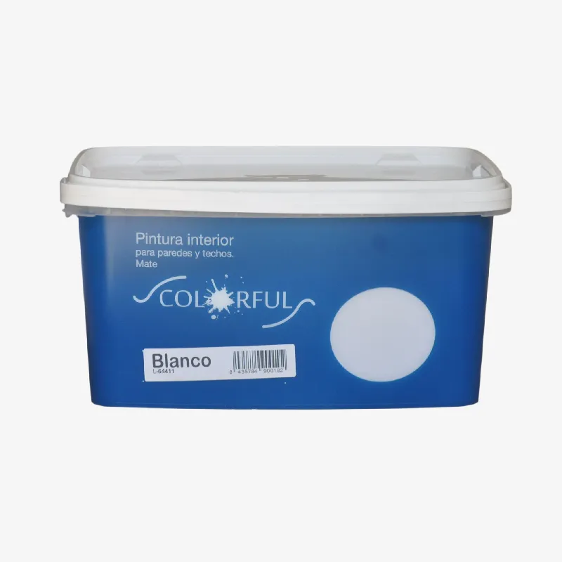 COLORFUL CB PINTURA INTERIOR MATE BLANCO (BOTE DE 4 L)