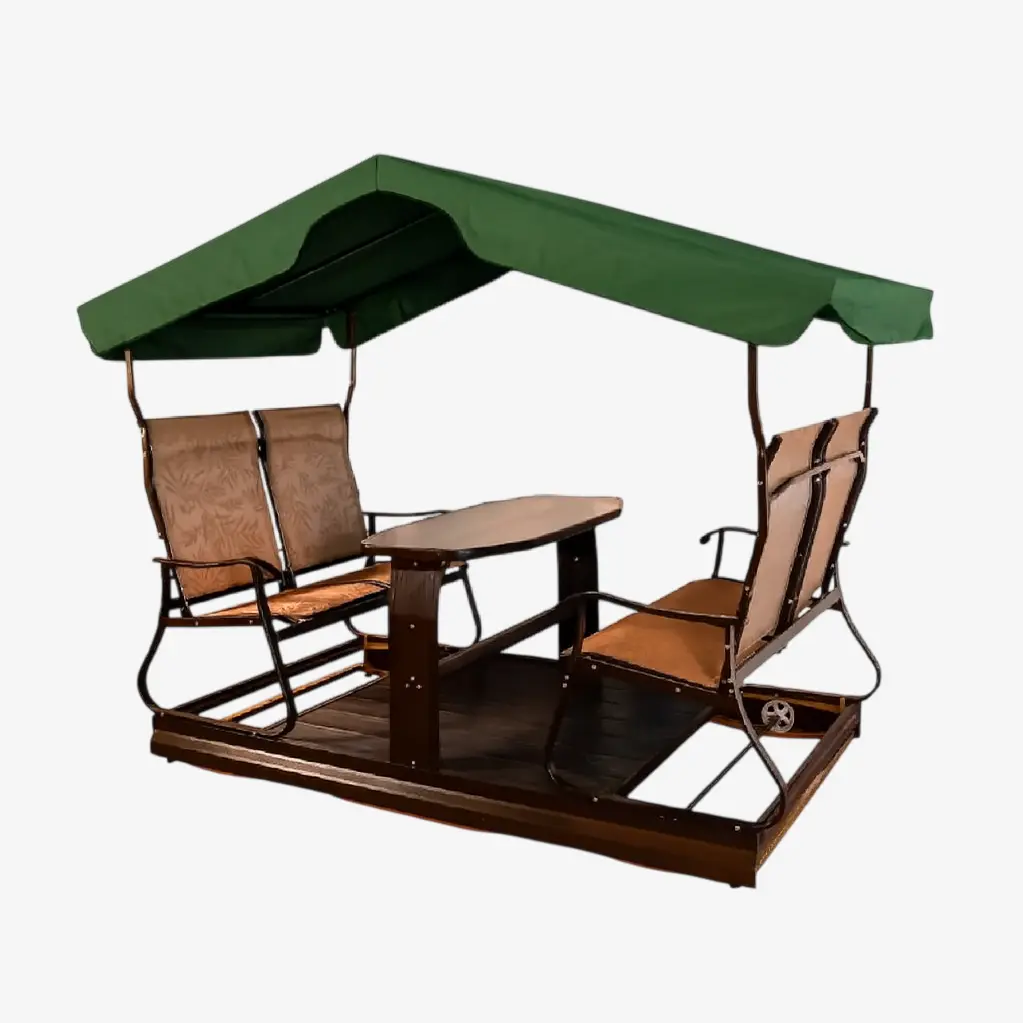 Carpa exterior para Terraza con Mesa y  Sillas incluidas Verde 2.25*1.25*1.96m