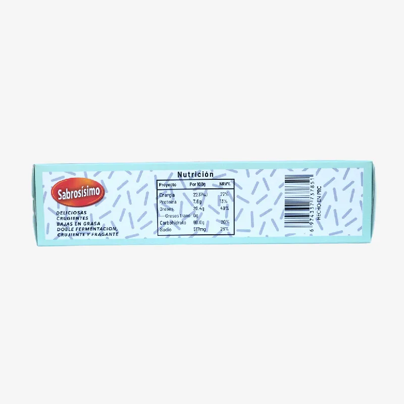 Galletas de soda con semillas de chía (peinadas integrales)