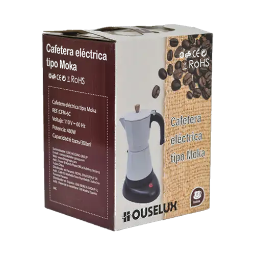 Cafetera eléctrica 6 Tazas Houselux