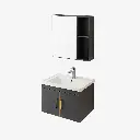 Set 21 de Baño con Espejo de repisa doble y mueble con 2 puertas lavamanos 70*47*40CM