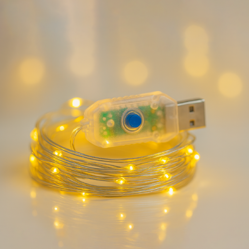 Luces LED decorativas de color amarillo (10m) Modernas