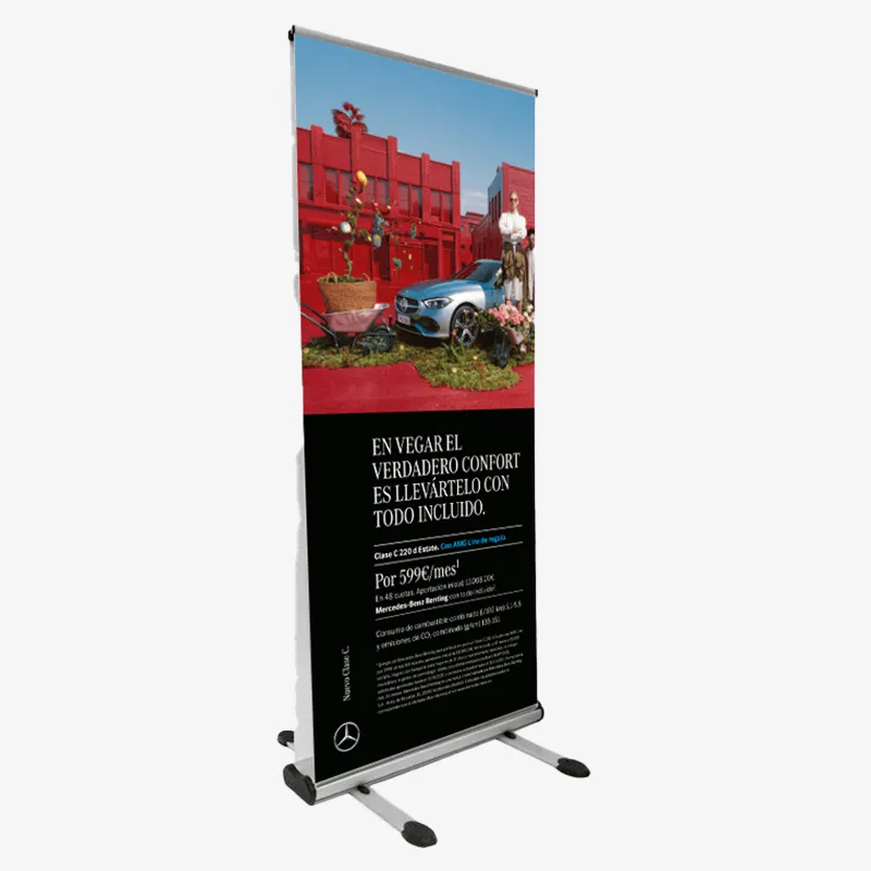 Sistema de montaje para vallas publicitarias tipo Roll On