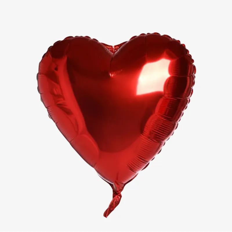 Globo con forma de corazón de varios colores