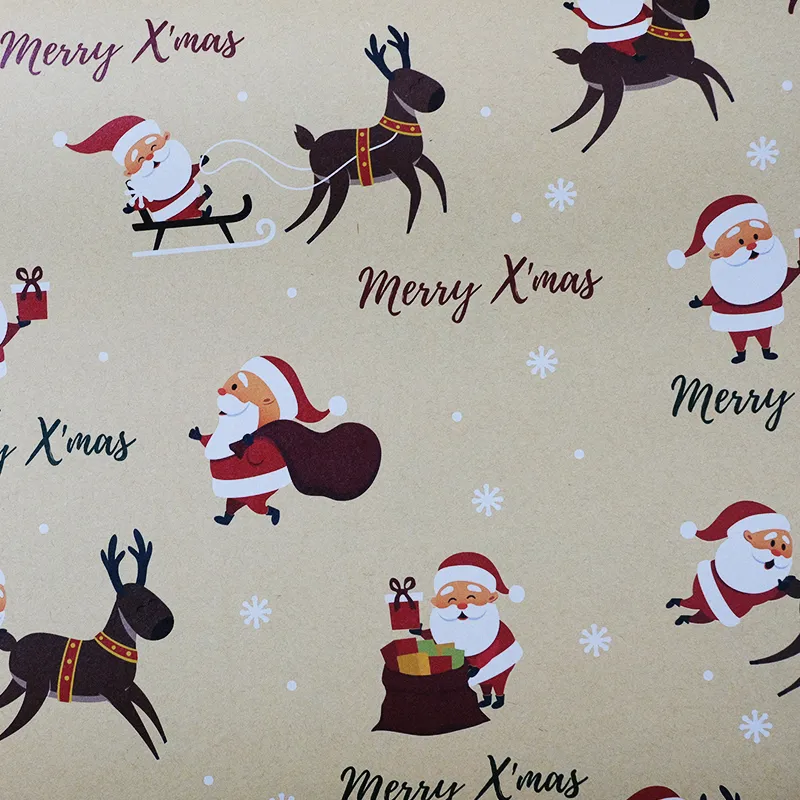 Papel de regalo celebraciones familiares (Santa merry X´MAS)(PZ043)