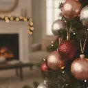 Set de 6 bolas navideñas de 8cm