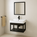 Set 2 de Baño con Espejo cuadrado y lavamos 37*58*35CM