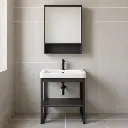 Set 10 de Baño con Espejo con puerta estilo gabinete lavamos 40*43*35CM