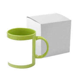 [NH13TL11Vd48] Taza 11oz luminosas de color verde para sublimar
