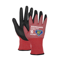 [NH06GCA7T7] Guantes de Corte color rojo recubierto de nitrilo A7 Talla 7