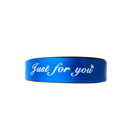 [NH09C150AZ] Cinta de satén JUST FOR YOU  CF8030 (2,5 cmx 50 yardas) Azul
