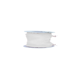 [NH09C100BL] Cinta de satén CF8033 (0.5 cm x 500 yardas) Blanco 